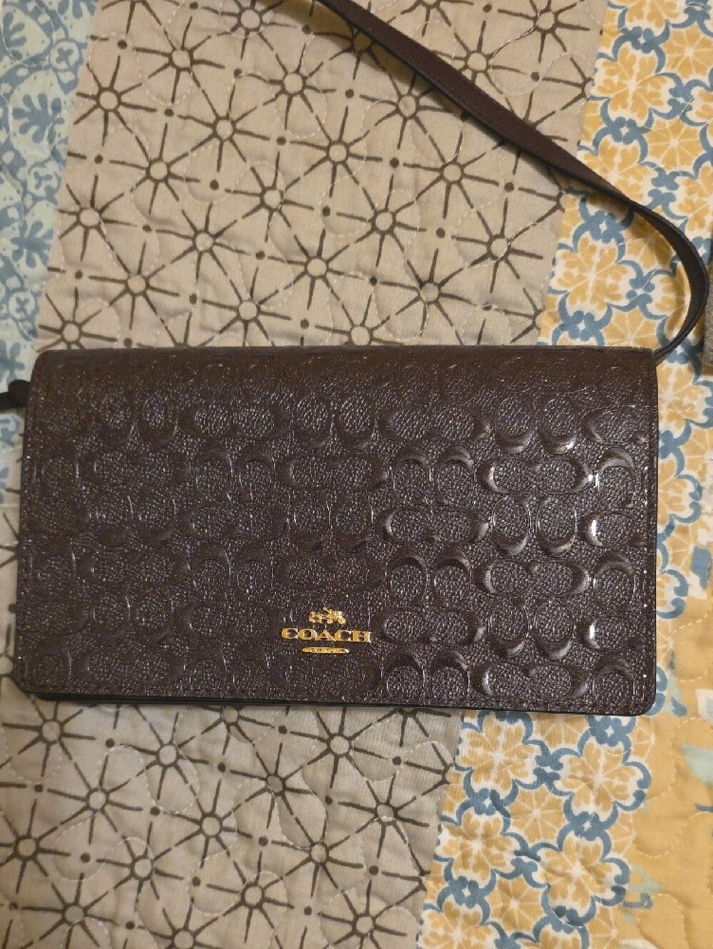 Coach Signature Embossed Dome Satchel with Matching Wallet - Picture 4 of 6